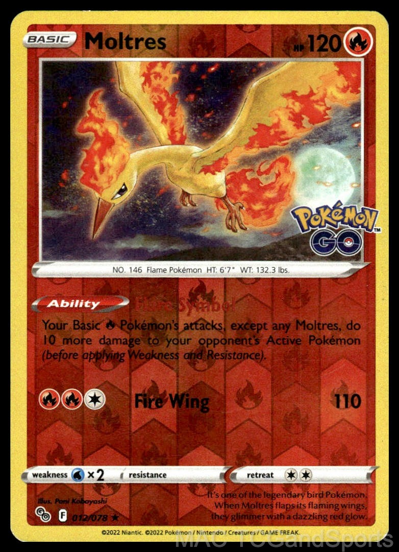Moltres 012/078 Reverse Holo