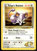 Lt. Surge's Rattata 82/132 Unlimited Gym Heroes Pokemon TCG LP