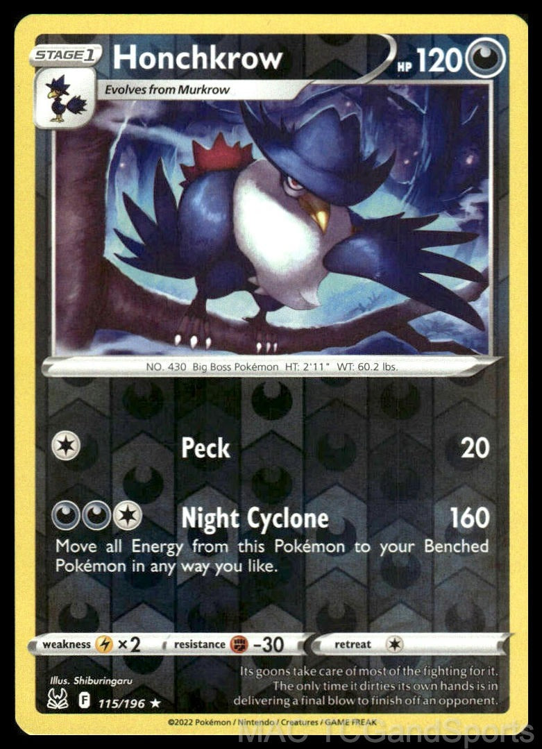 Honchkrow 115/196 Reverse Holo