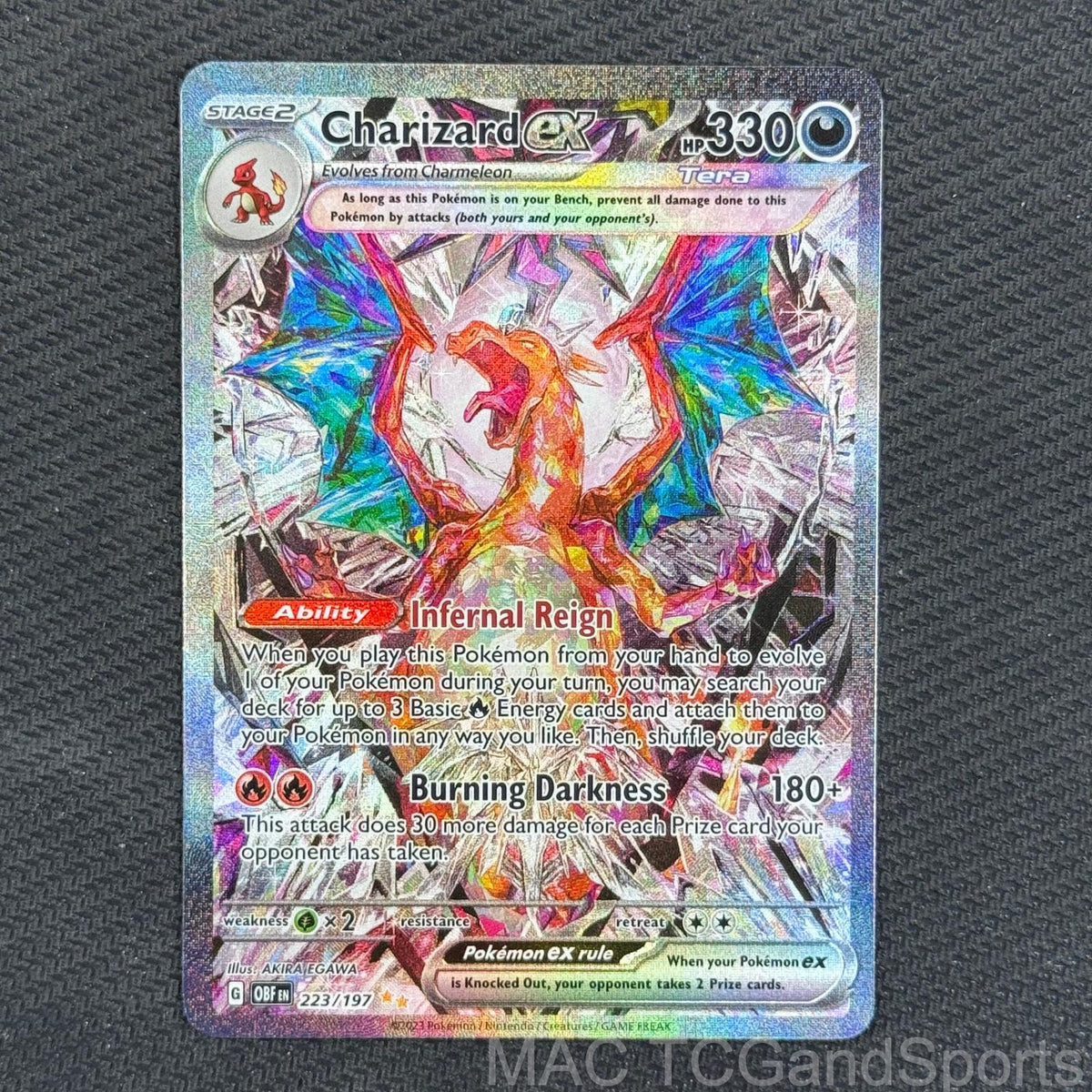 Charizard ex 223/197 Holo Obsidian Flames Pokemon TCG NM