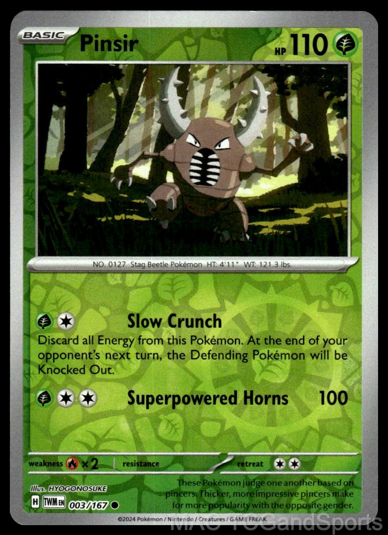 Pinsir 003/167 Reverse Holo