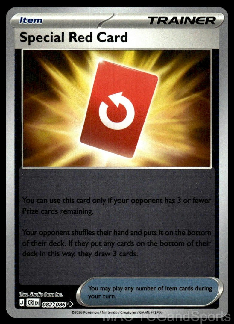 Special Red Card 082/086 Reverse Holo