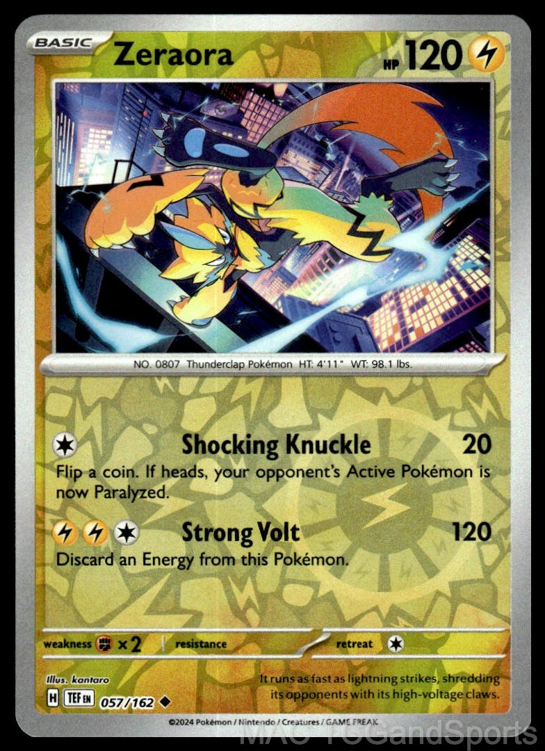 Zeraora 057/162 Reverse Holo