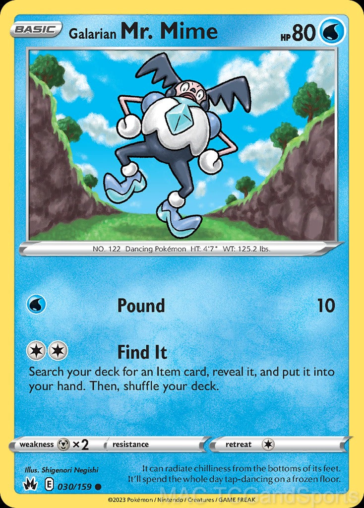 Galarian Mr. Mime 030/159 Reverse Holo