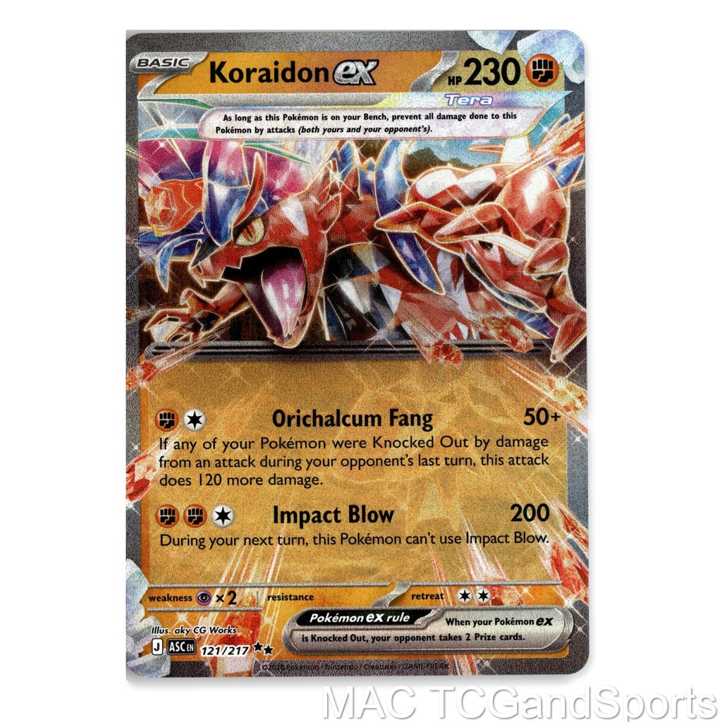 Koraidon ex 121/217 Holo Ascended Heroes Pokemon TCG NM