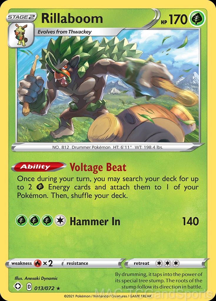 Rillaboom 013/072 Reverse Holo