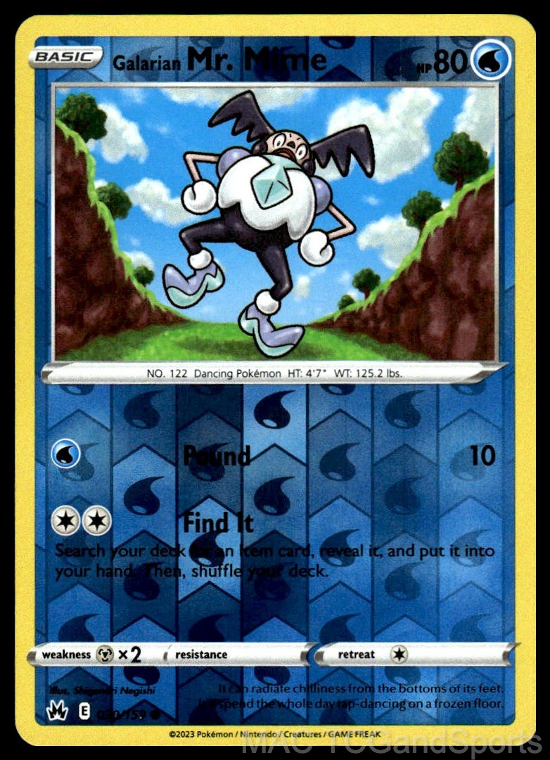 Galarian Mr. Mime 030/159 Reverse Holo