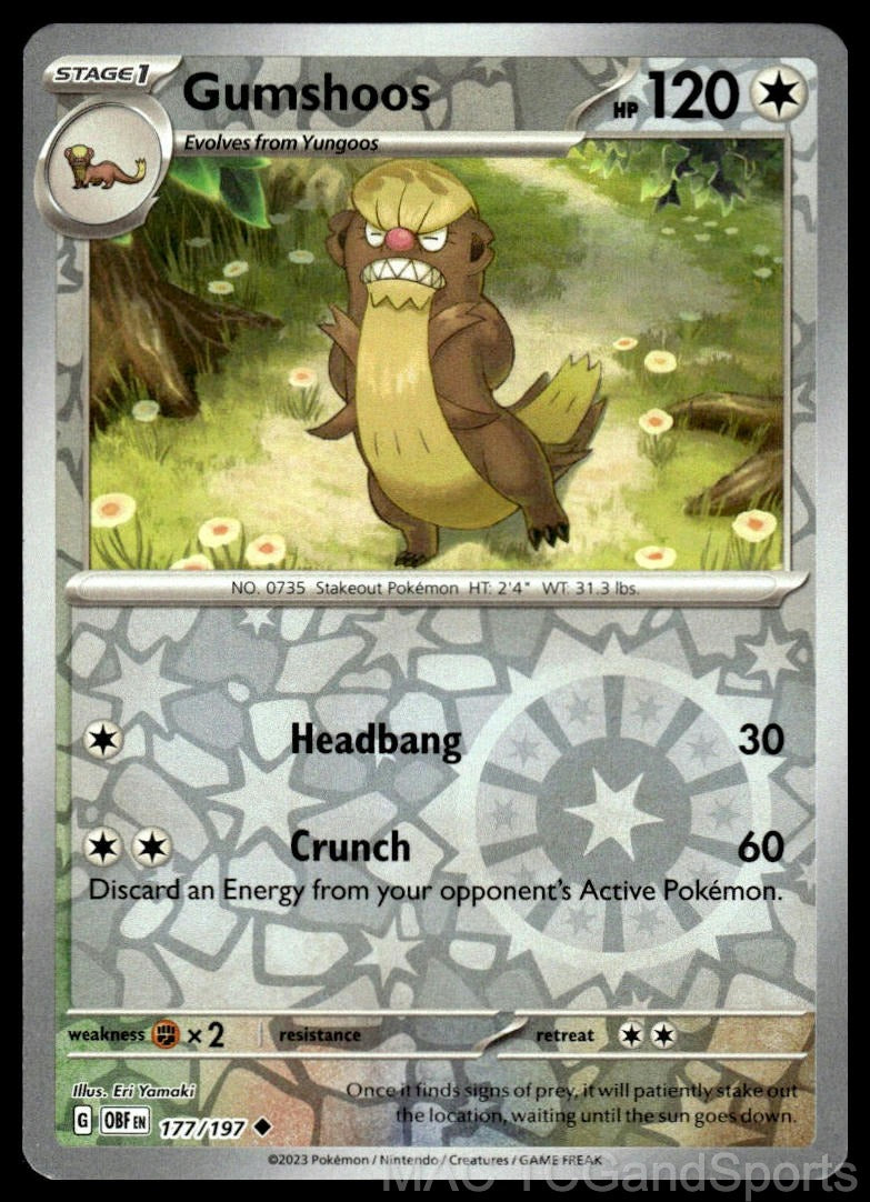 Gumshoos 177/197 Reverse Holo