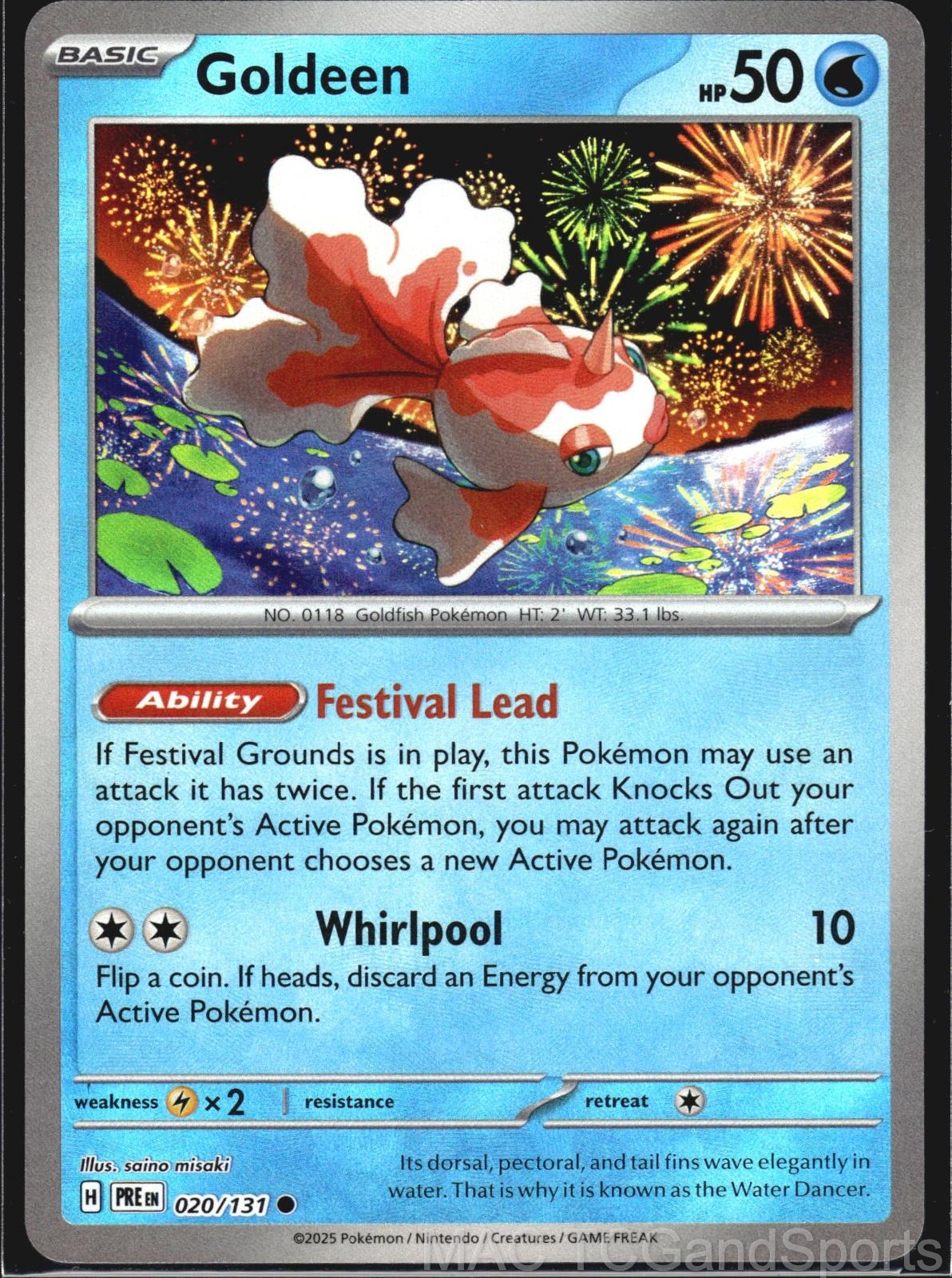 Goldeen (Poke Ball Pattern) 020/131 Holo Prismatic Evolutions Pokemon TCG NM