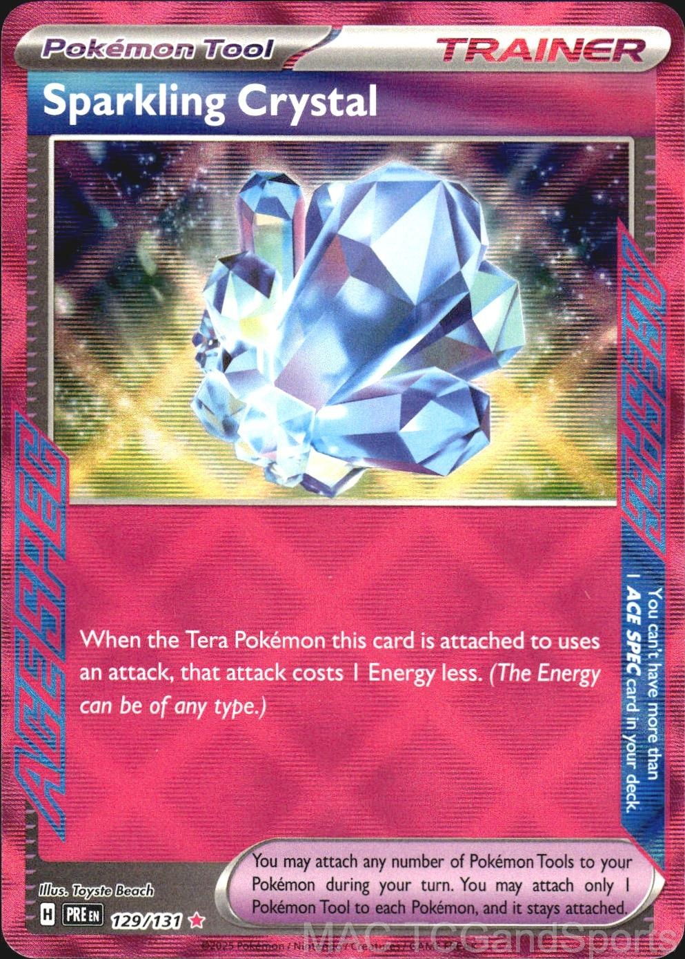 Sparkling Crystal 129/131 Holo Prismatic Evolutions Pokemon TCG NM