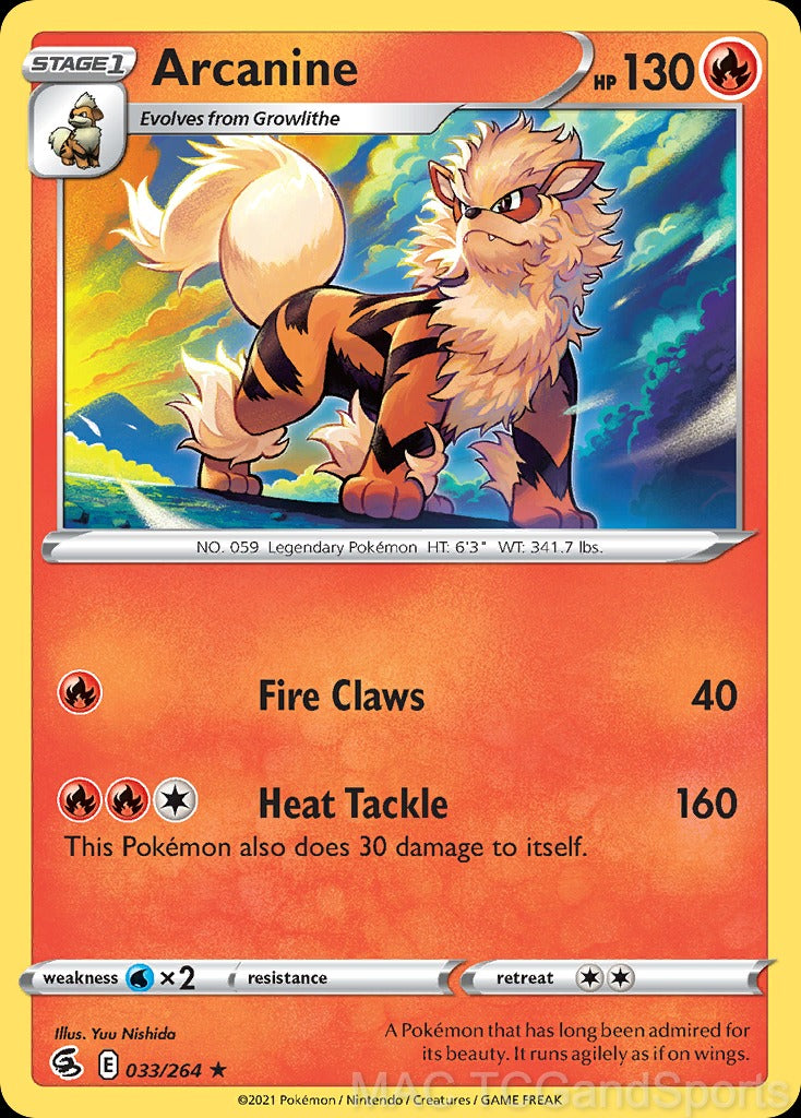Arcanine 033/264 Reverse Holo
