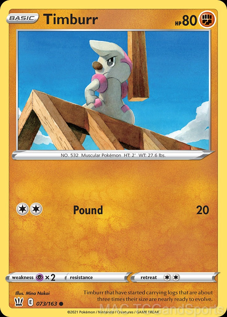 Timburr 073/163 Reverse Holo