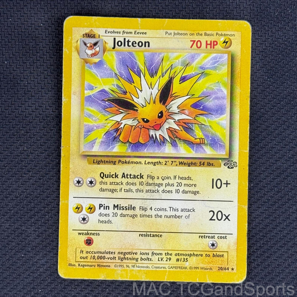 Jolteon 20/64 Unlimited Jungle Pokemon TCG HP