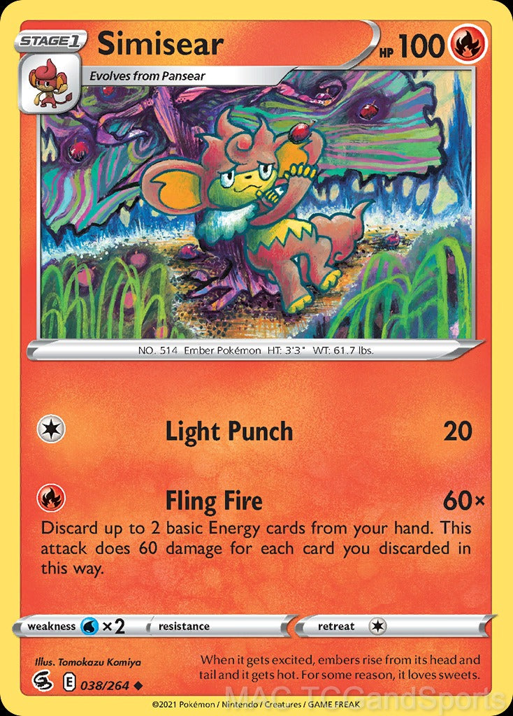 Simisear 038/264 Reverse Holo