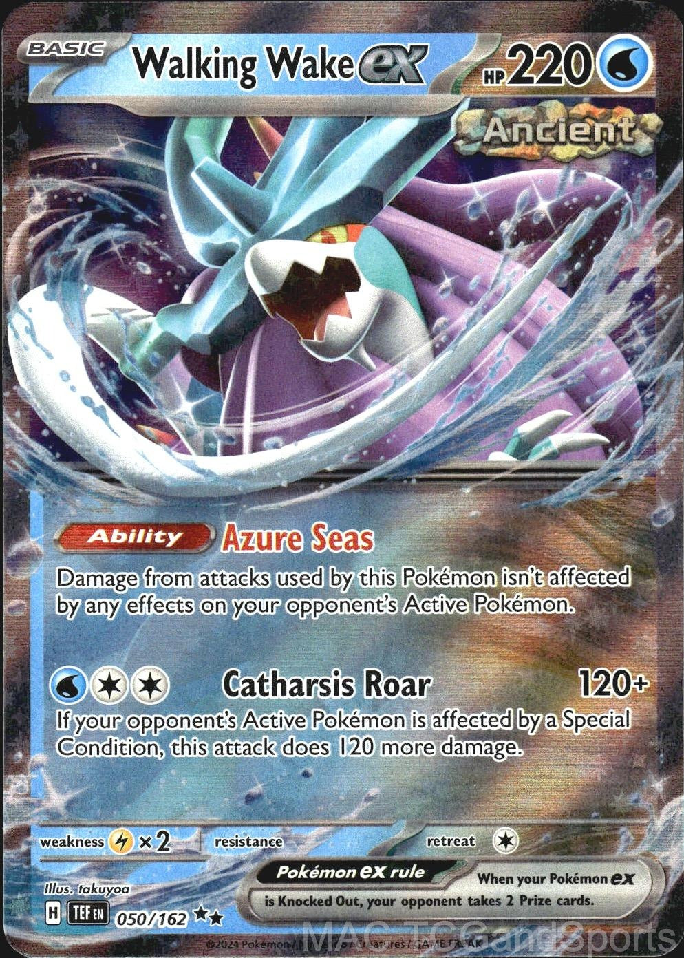 Walking Wake ex 050/162 Holo Temporal Forces Pokemon TCG NM