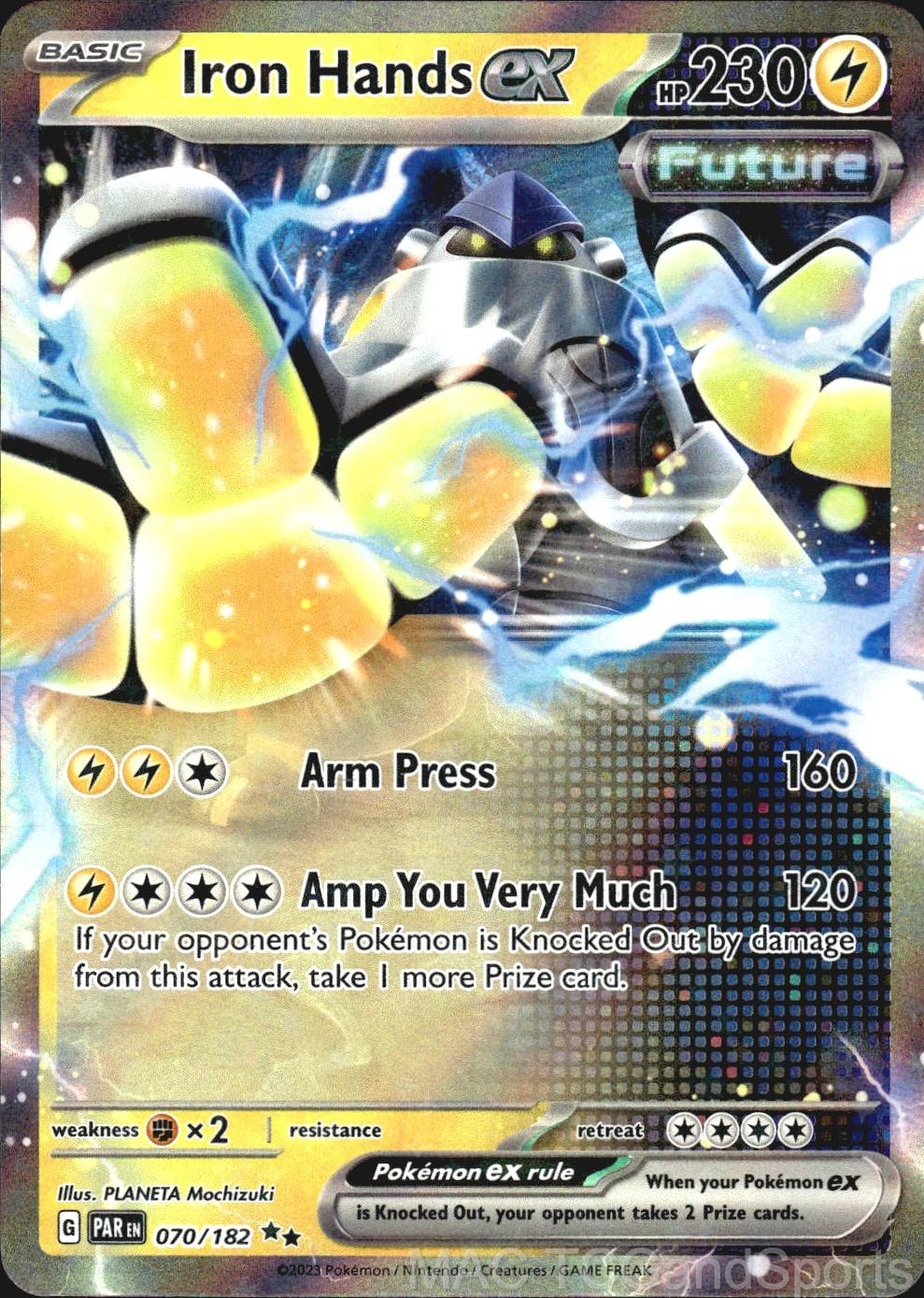 Iron Hands ex 070/182 Holo Paradox Rift Pokemon TCG NM