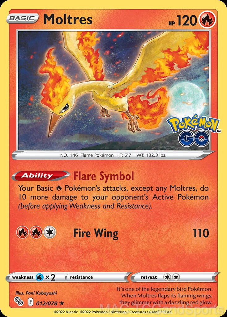 Moltres 012/078 Reverse Holo
