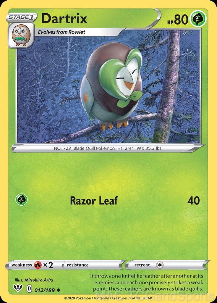 Dartrix 012/189 Reverse Holo