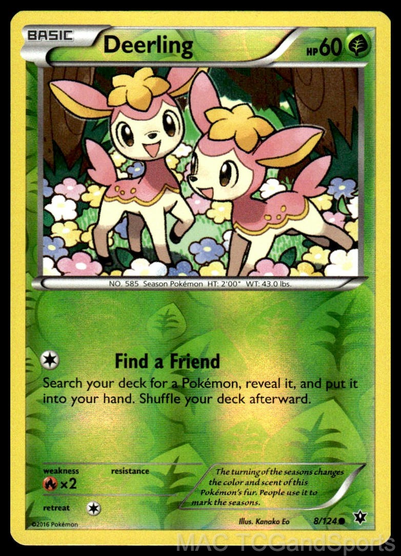 Deerling 8/124 Reverse Holo Fates Collide Pokemon TCG LP