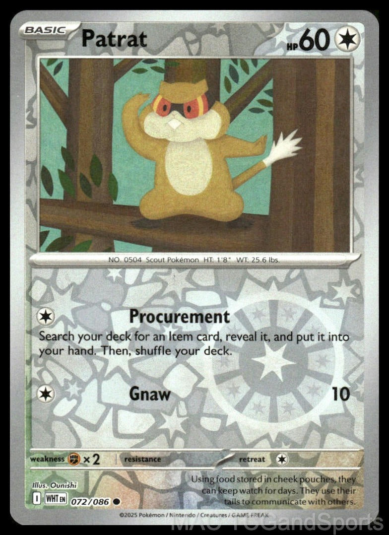 Patrat 072/086 Reverse Holo