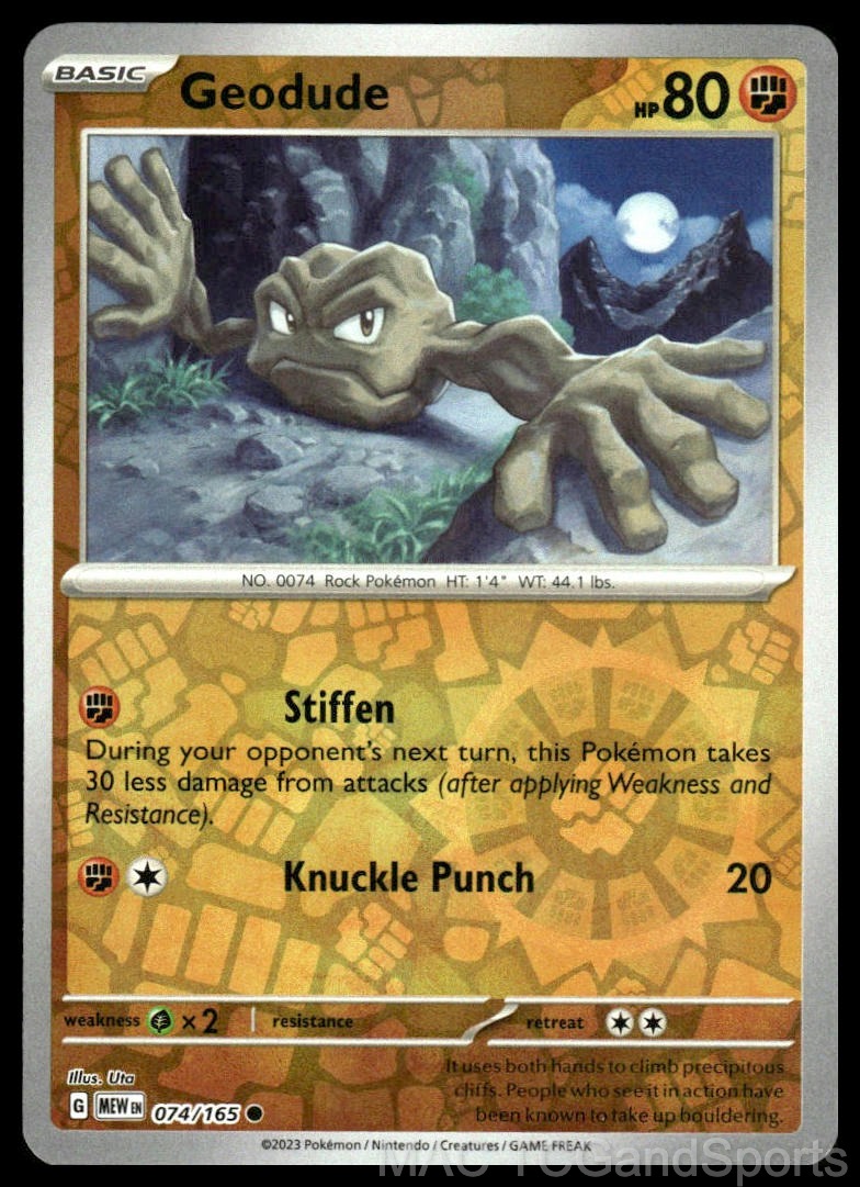 Geodude 074/165 Reverse Holo