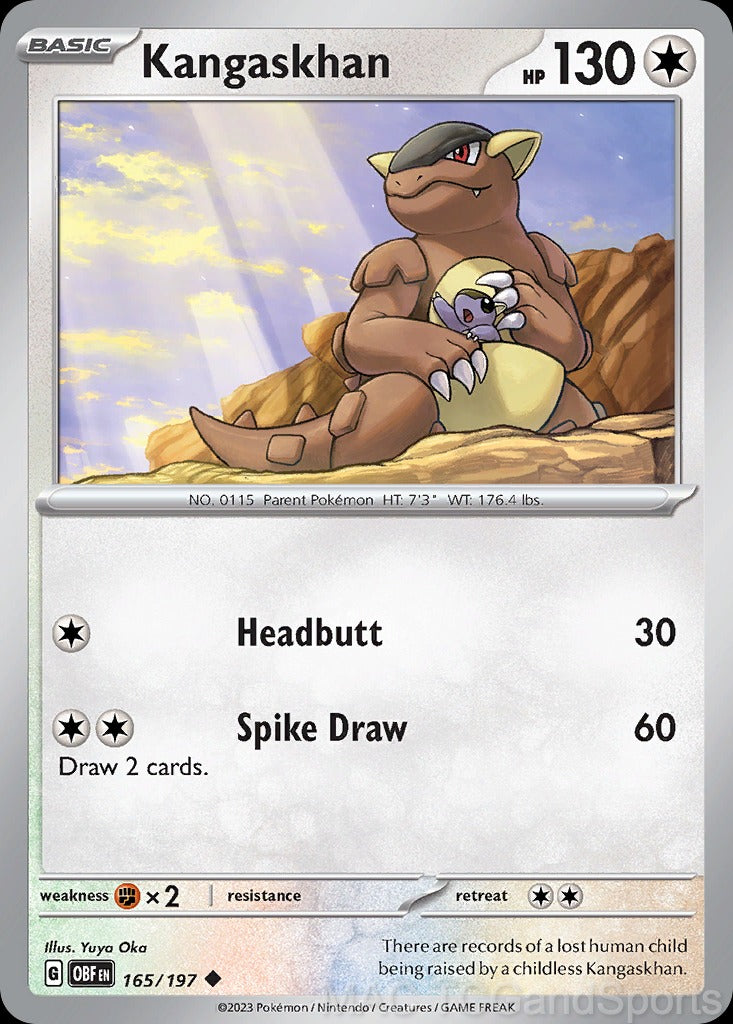 Kangaskhan 165/197 Reverse Holo