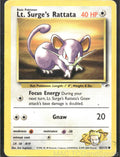 Lt. Surge's Rattata 82/132 Unlimited Gym Heroes Pokemon TCG MP