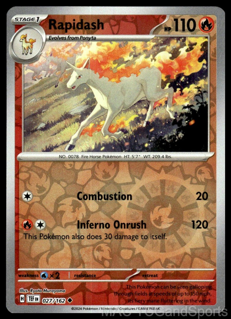 Rapidash 027/162 Reverse Holo