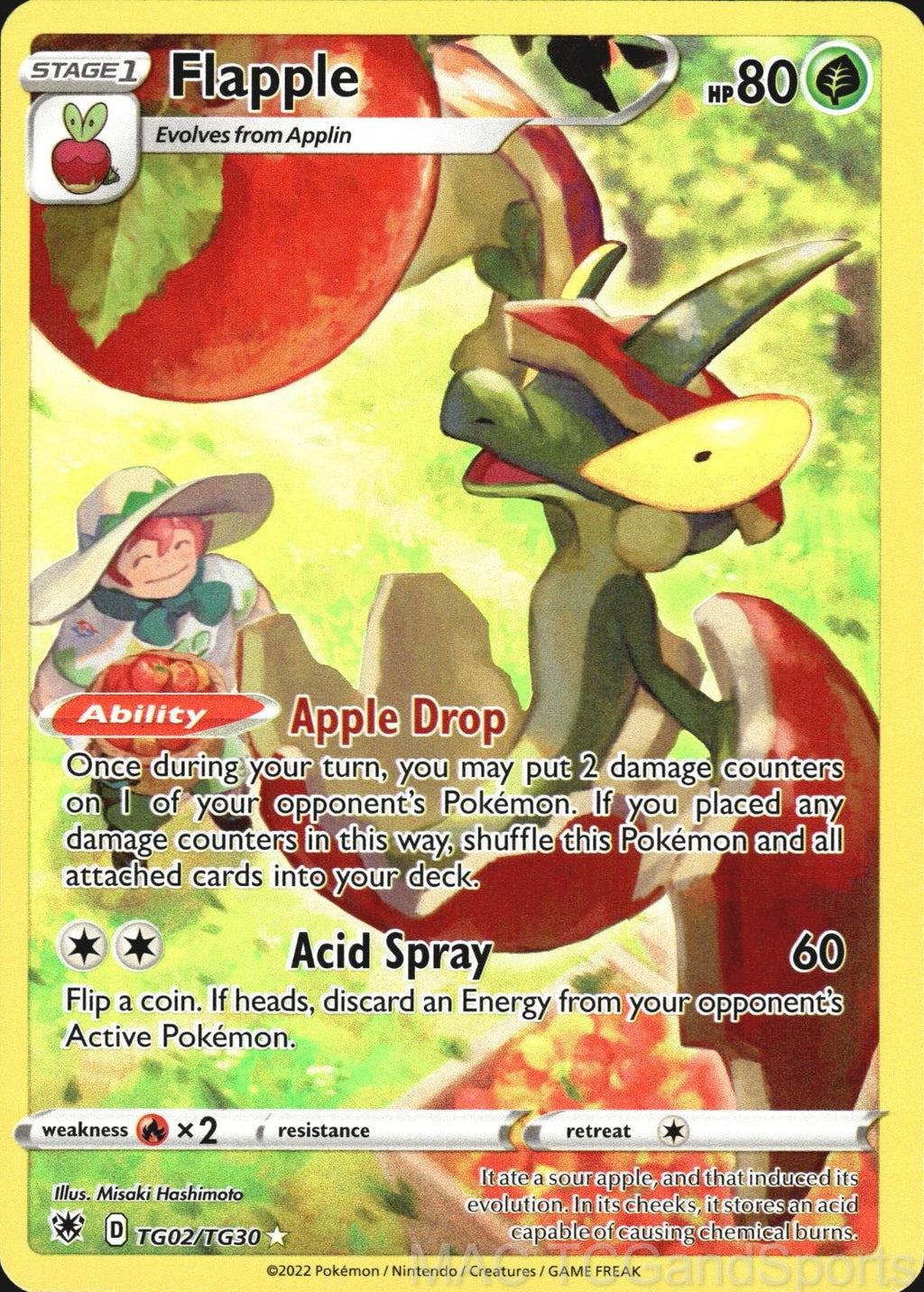 Flapple TG02/TG30 Holo Astral Radiance Trainer Gallery Pokemon TCG NM