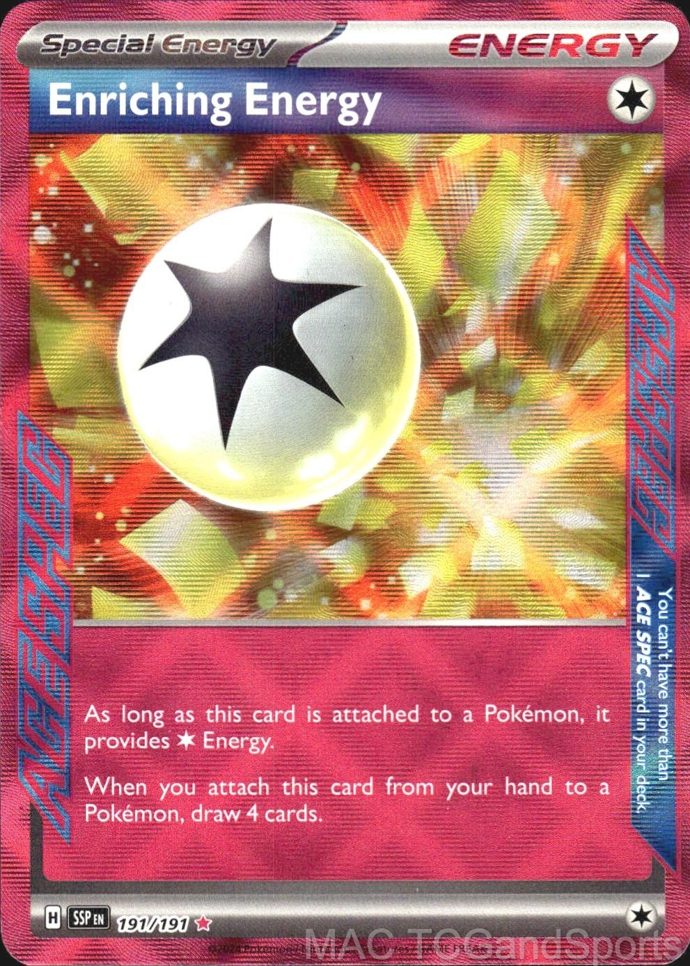 Enriching Energy 191/191 Holo Surging Sparks Pokemon TCG NM