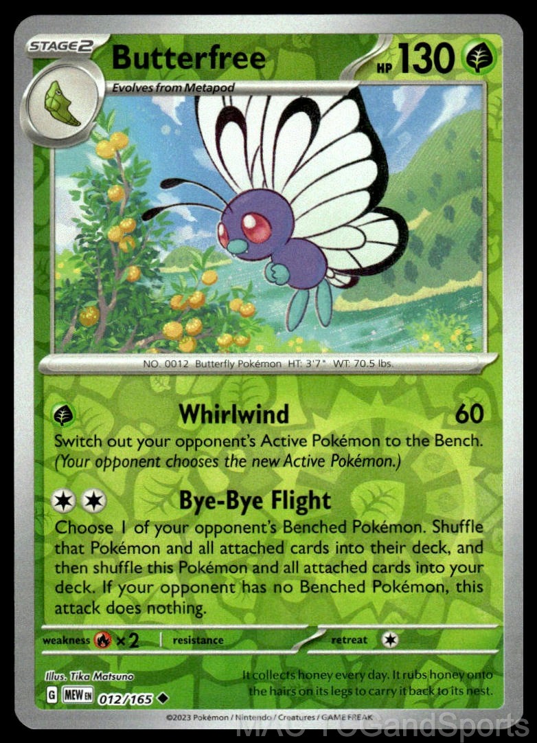 Butterfree 012/165 Reverse Holo