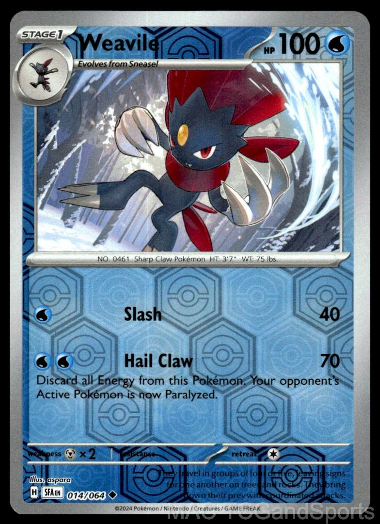 Weavile 014/064 Reverse Holo