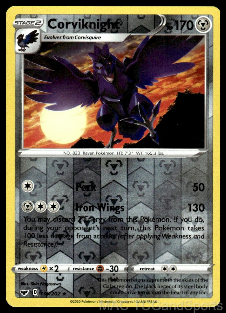 Corviknight 135/202 Reverse Holo