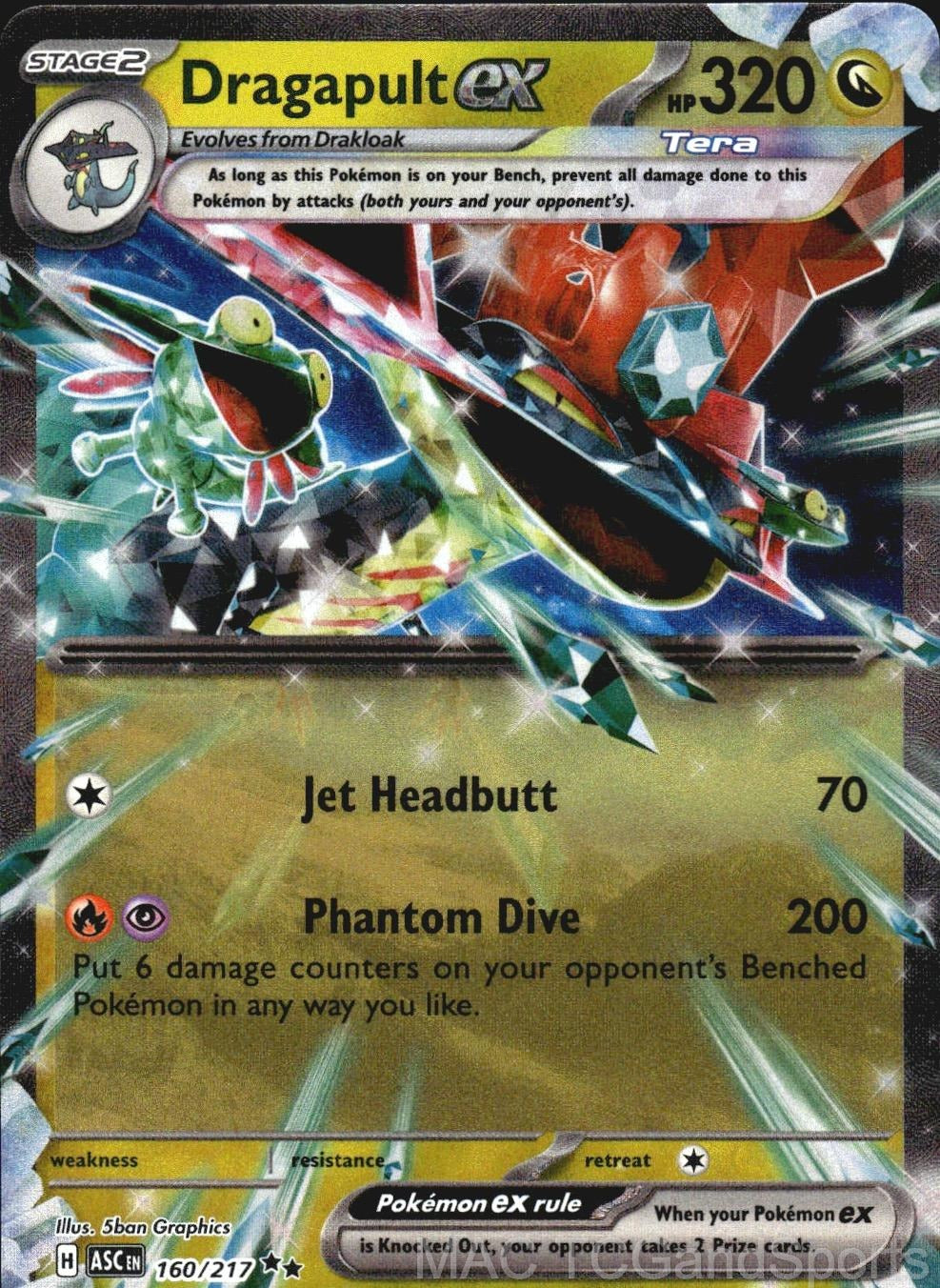 Dragapult ex 160/217 Holo Ascended Heroes Pokemon TCG NM