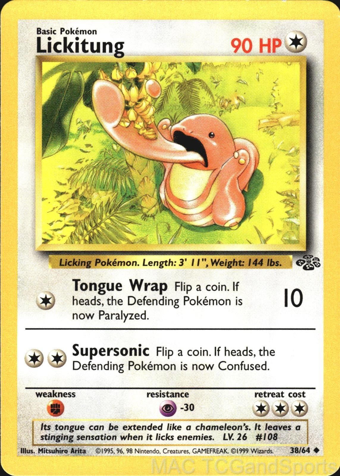 Lickitung 38/64 Unlimited Jungle Pokemon TCG LP