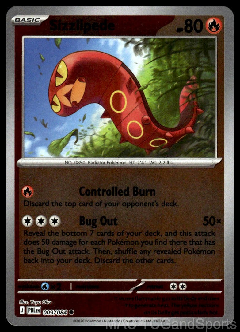 Sizzlipede 009/084 Reverse Holo