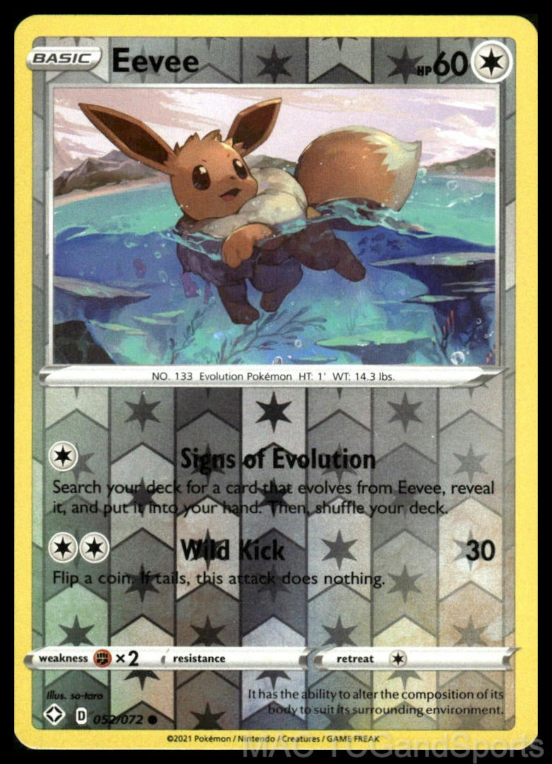 Eevee 052/072 Reverse Holo
