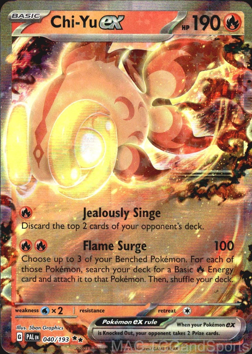 Chi-Yu ex 040/193 Holo Paldea Evolved Pokemon TCG NM
