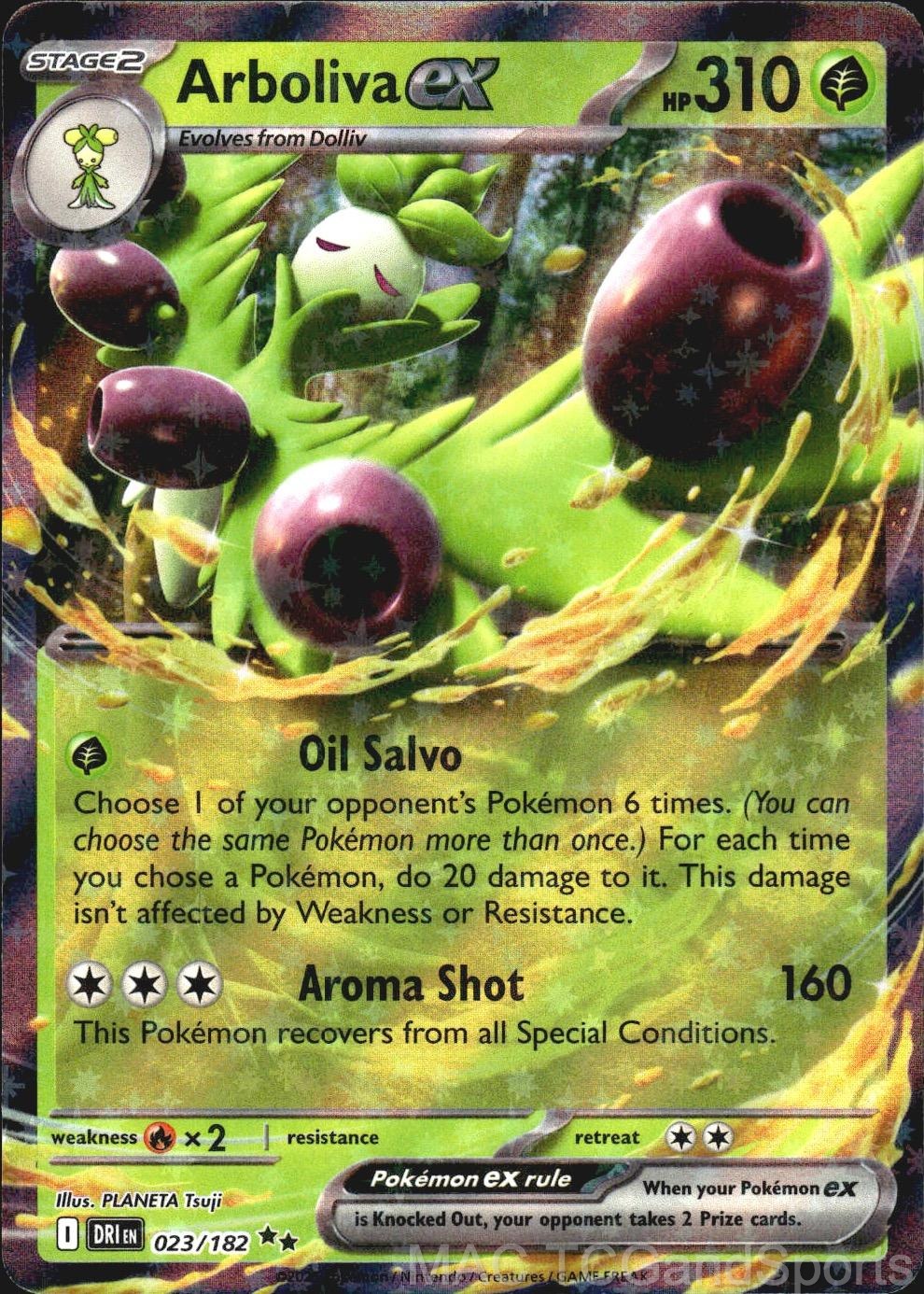 Arboliva ex 023/182 Holo Destined Rivals Pokemon TCG NM