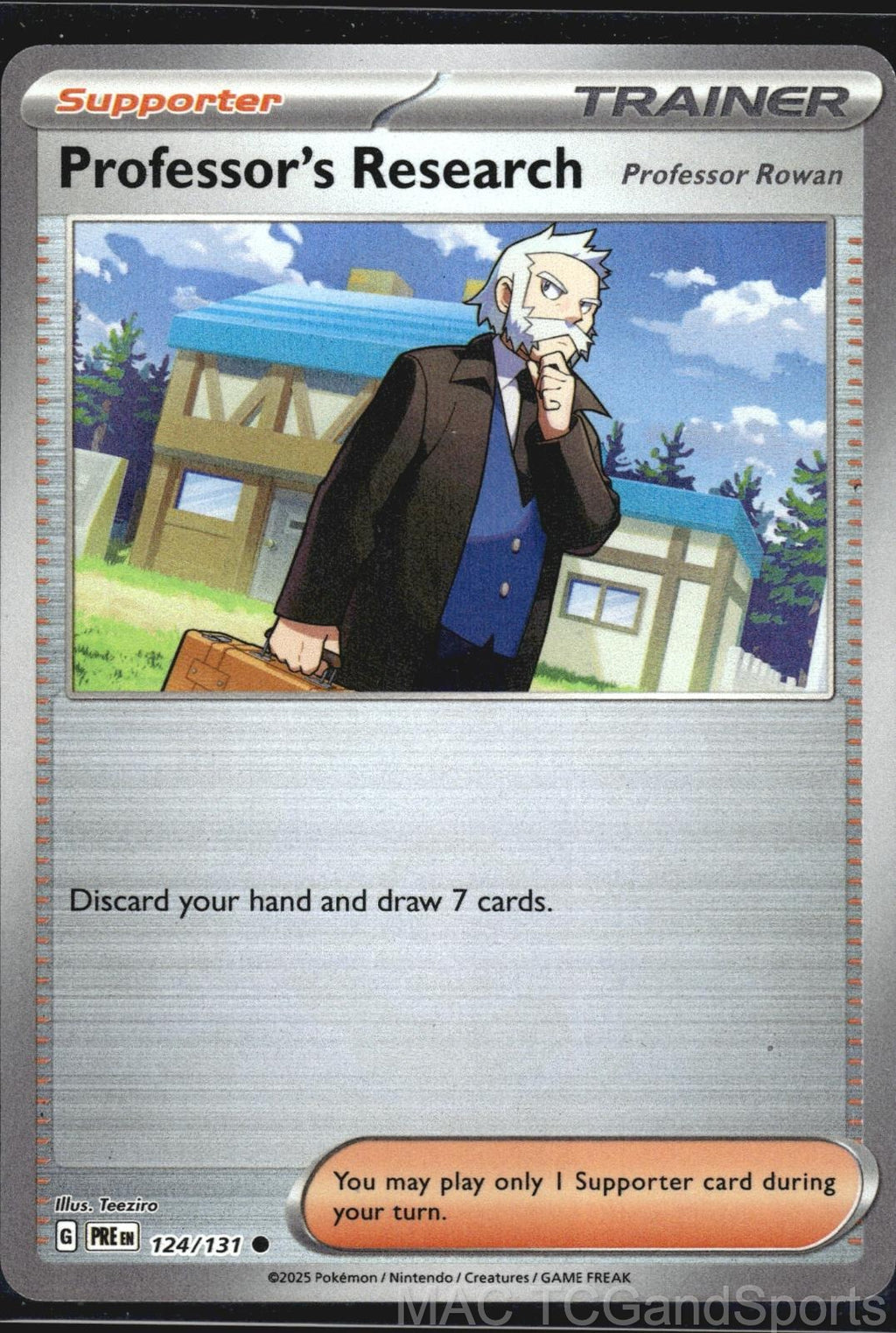 Professor's Research (Poke Ball) 124/131 Holo Prismatic Evolutions Pokemon TCG