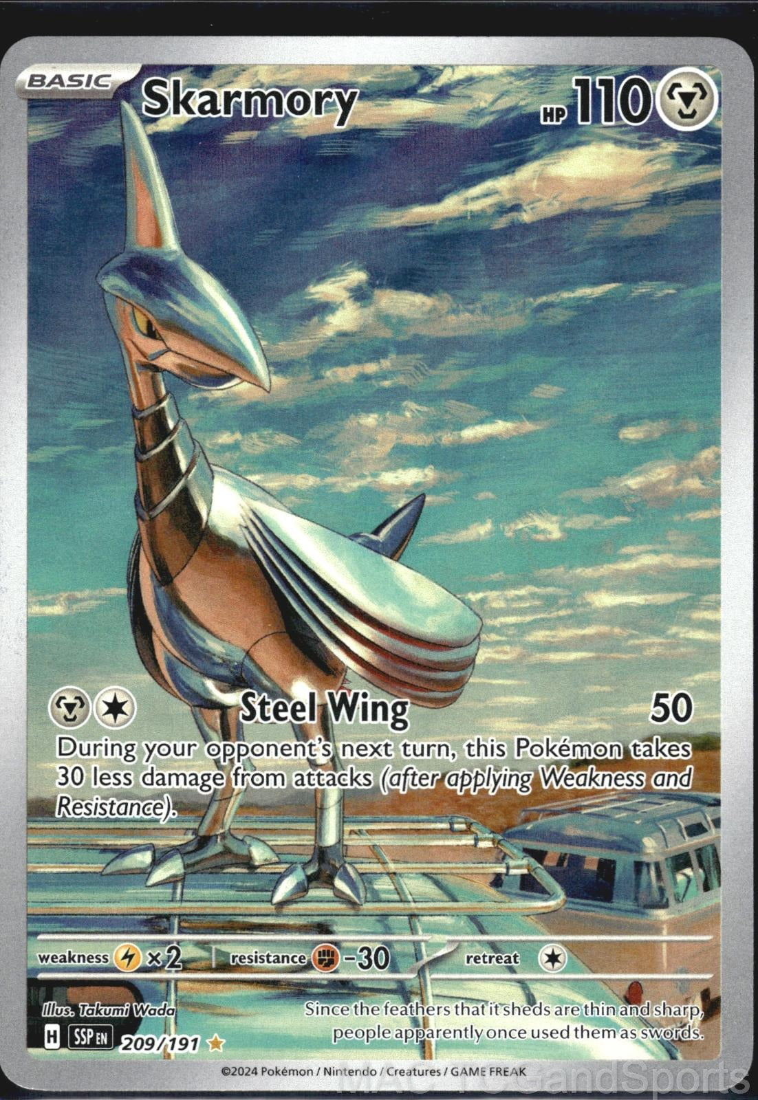 Skarmory 209/191 Holo Surging Sparks Pokemon TCG NM