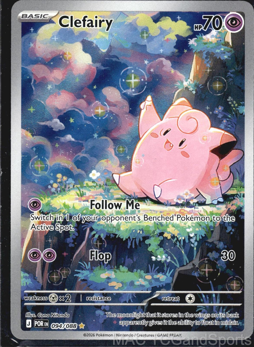 Clefairy 094/088 Holo Perfect Order Pokemon TCG NM