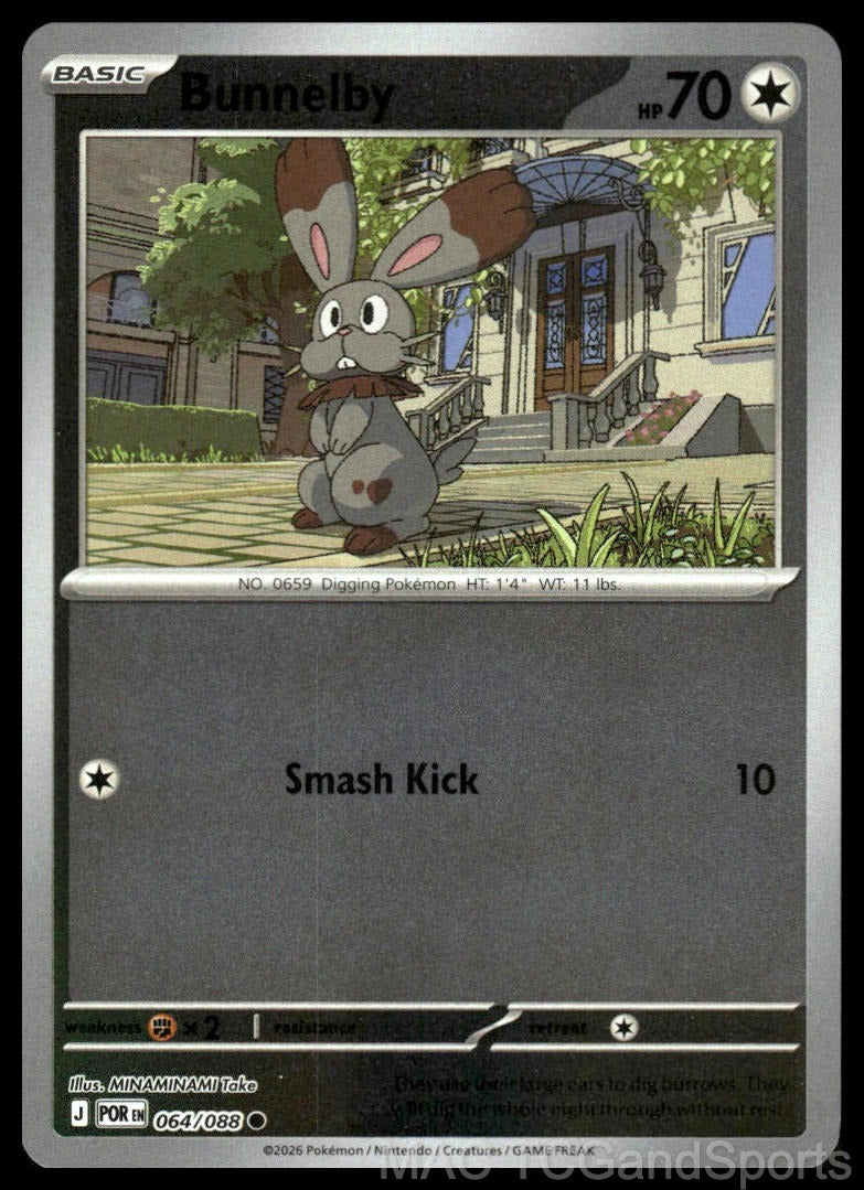 Bunnelby 064/088 Reverse Holo