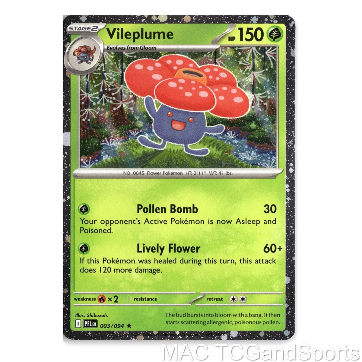 Vileplume (Cosmos Holo) 003/094 Pokemon TCG NM