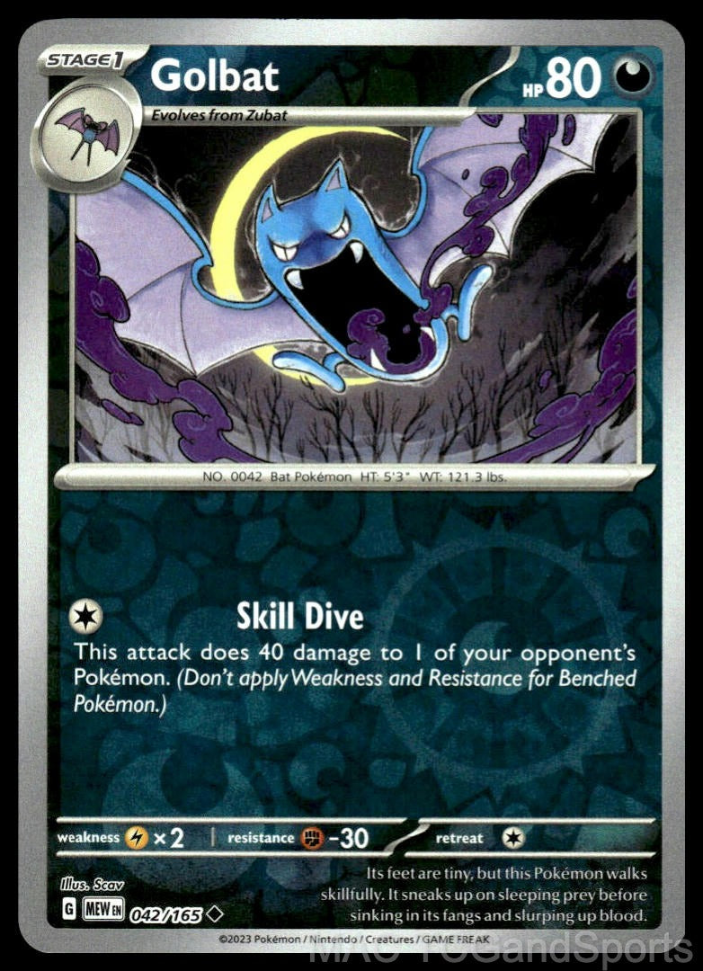 Golbat 042/165 Reverse Holo