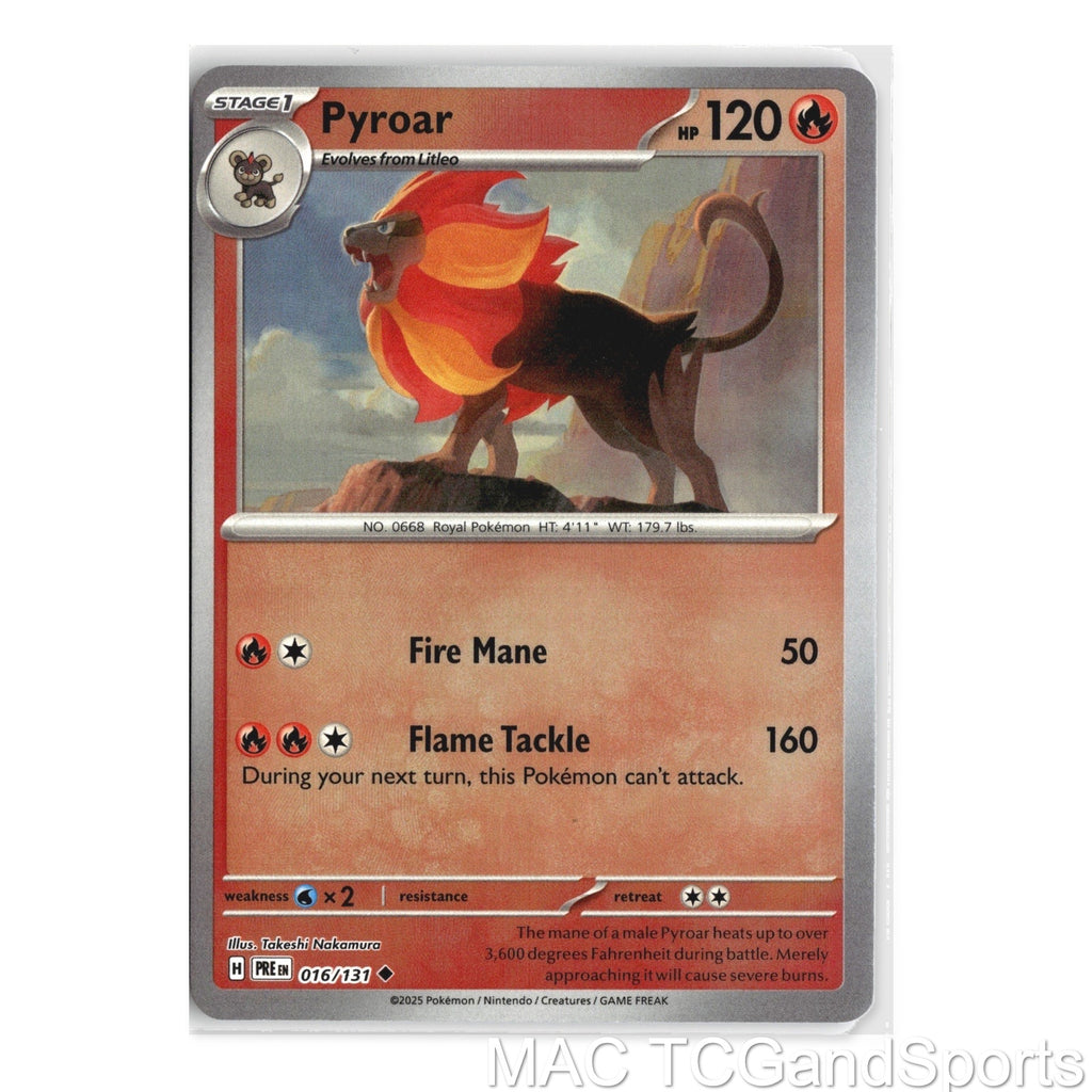 Pyroar (Poke Ball Pattern) 016/131 Holo Prismatic Evolutions Pokemon TCG NM