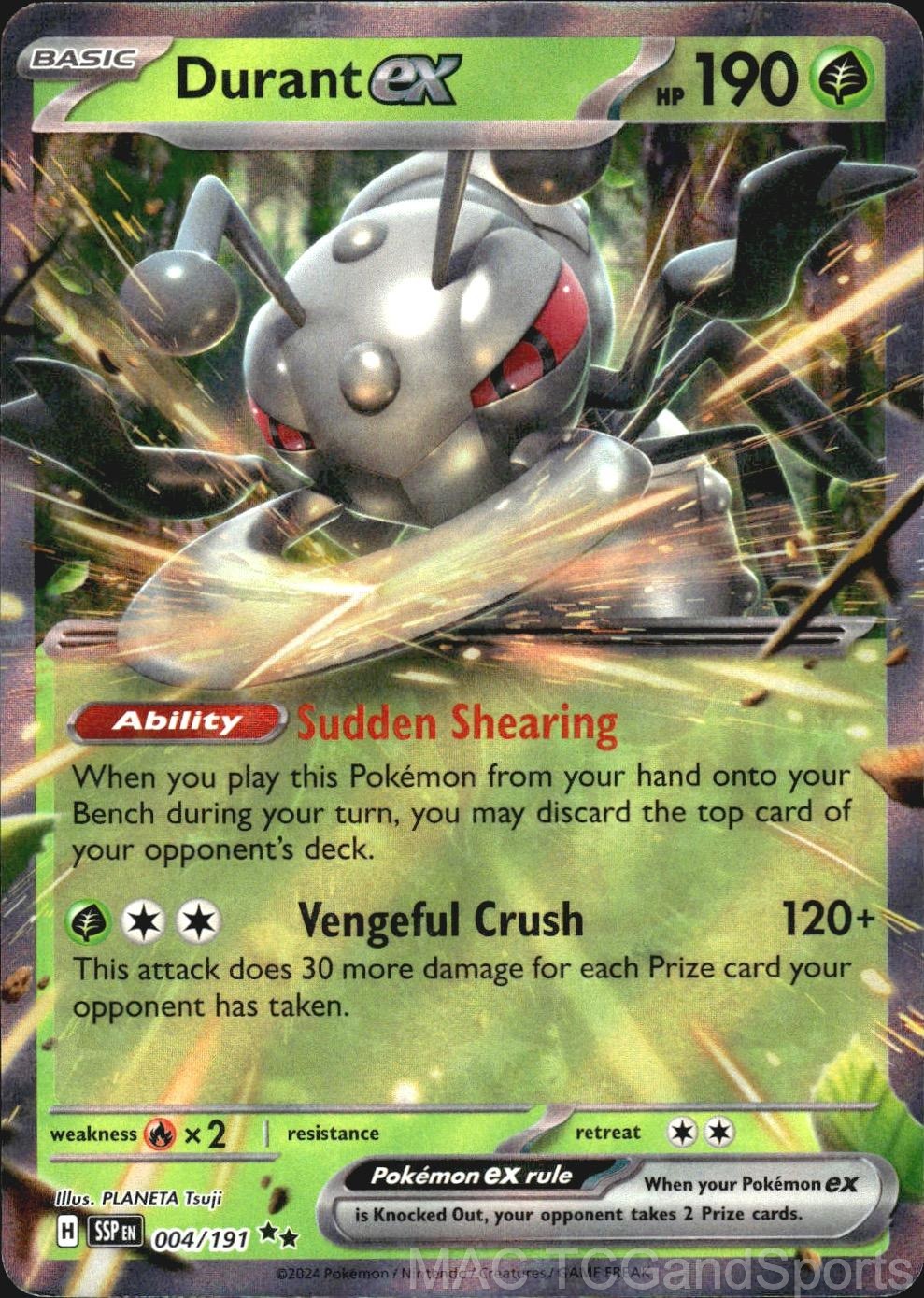 Durant ex 004/191 Holo Surging Sparks Pokemon TCG NM