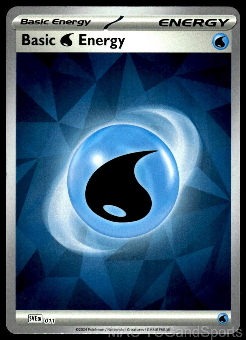 Basic Water Energy 011 Holo Scarlet & Violet Energies Pokemon TCG NM