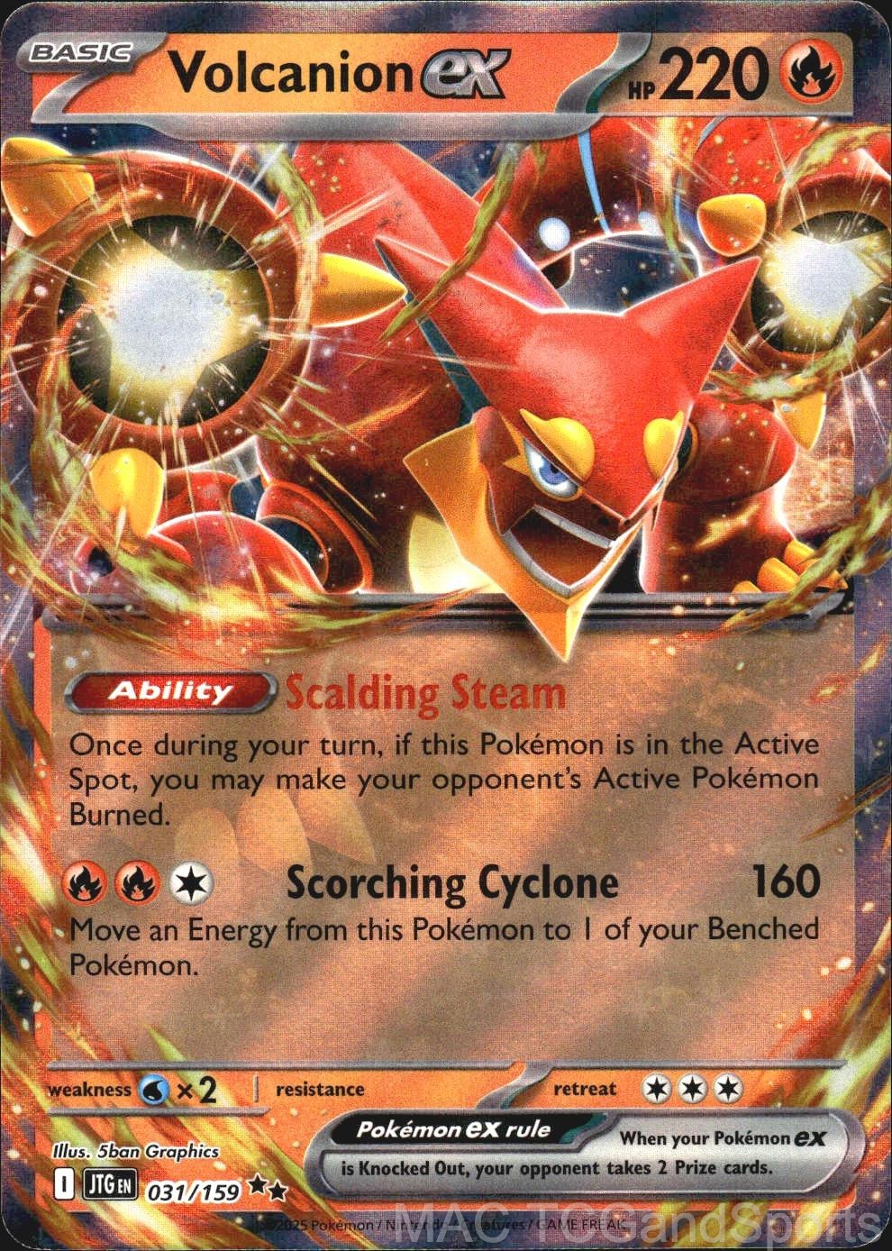 Volcanion ex 031/159 Holo Journey Together Pokemon TCG NM