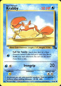 Krabby 51/62 Unlimited Fossil Pokemon TCG LP